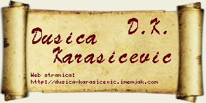 Dušica Karašićević vizit kartica